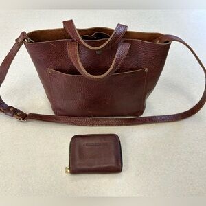 Portland leather bag with detachable crossbody strap. Wallet sold separately.